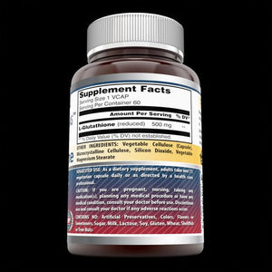 Amazing Formulas Reduced L-Glutathione - 500 Mg, 60 Veggie Capsules