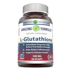 
                
                    Load image into Gallery viewer, Amazing Formulas Reduced L-Glutathione - 500 Mg, 60 Veggie Capsules
                
            