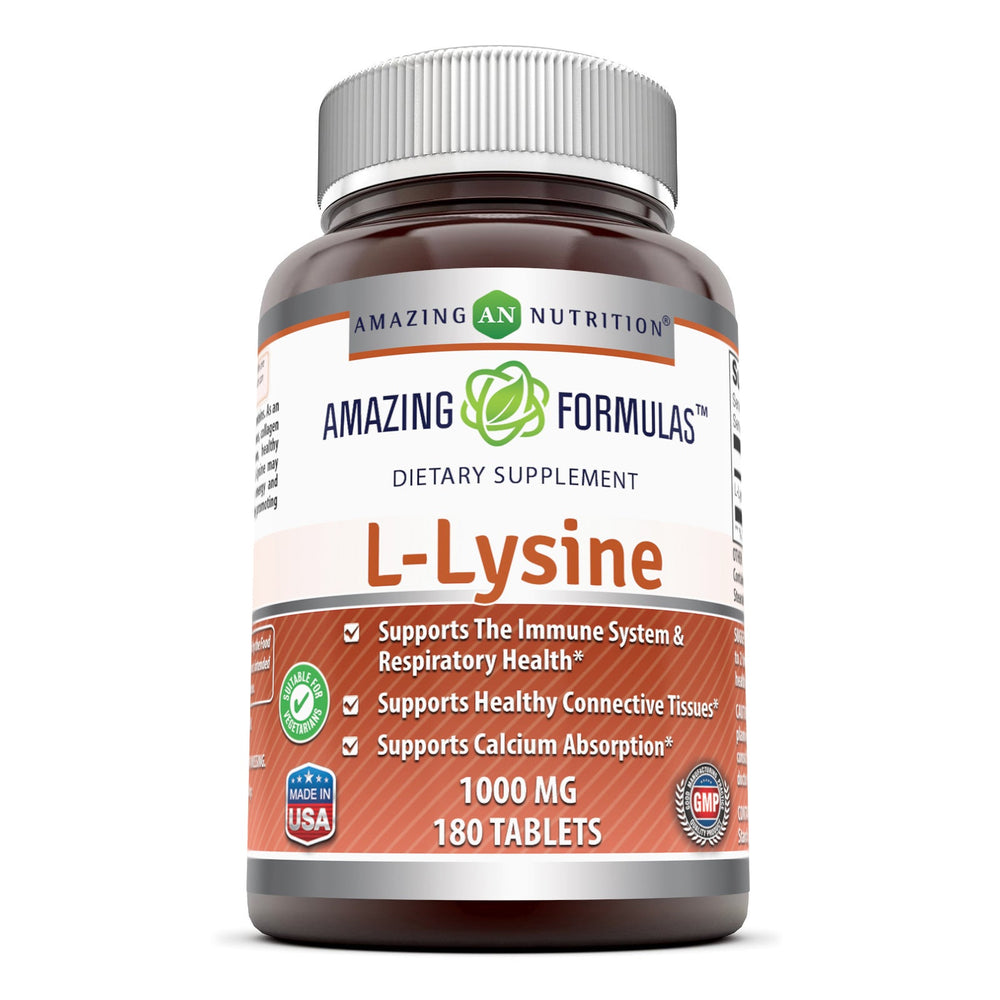 Amazing Formulas L-Lysine - 1000mg 180 Vegetarian Tablets