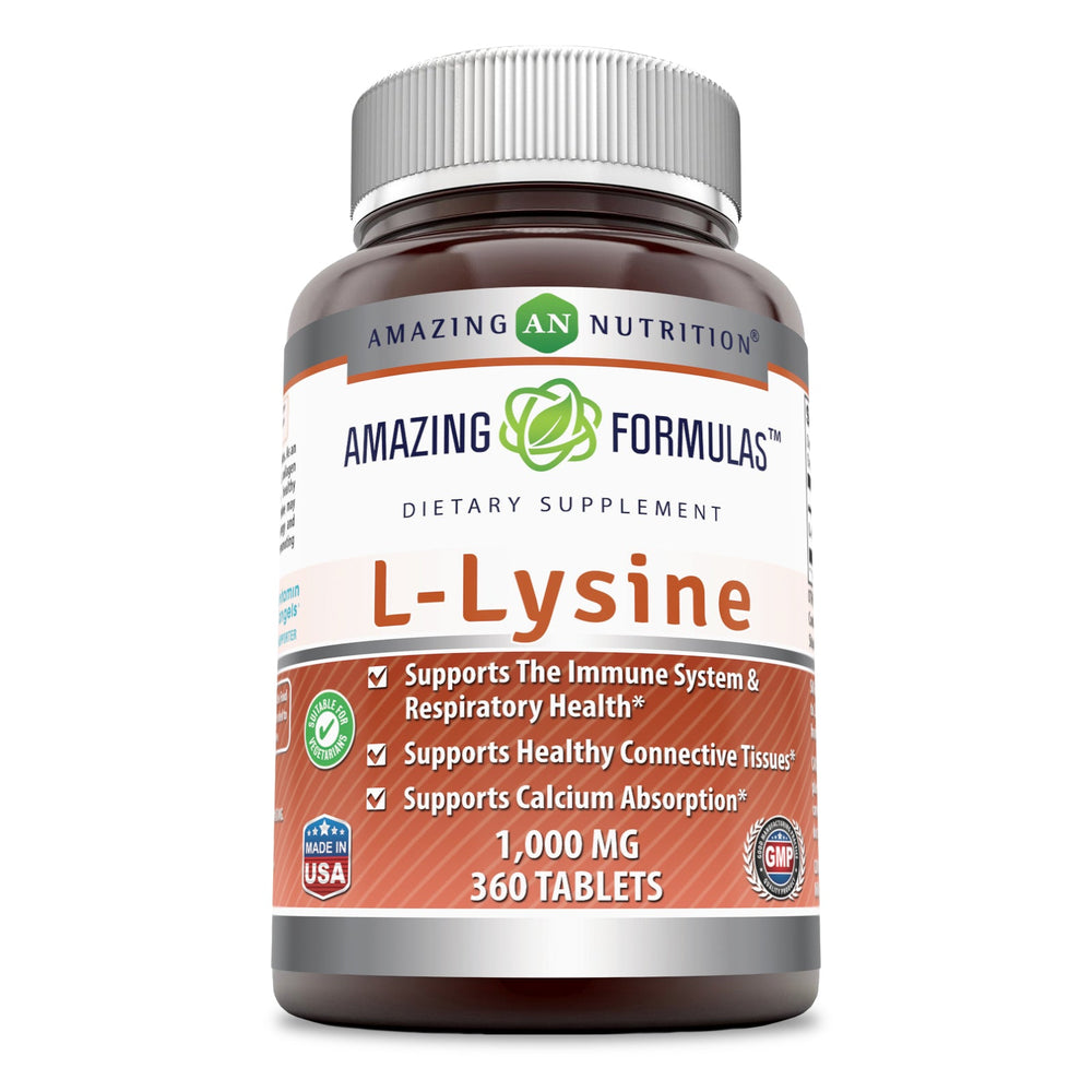 Amazing Formulas L-Lysine 1000 mg 360 Vegetarian Tablets