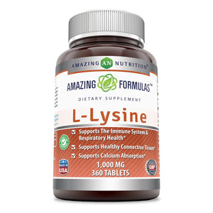 Amazing Formulas L-Lysine 1000 mg 360 Vegetarian Tablets