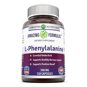 Amazing Formulas L-Phenylalanine Dietary Supplement 500 mg 120 Capsules