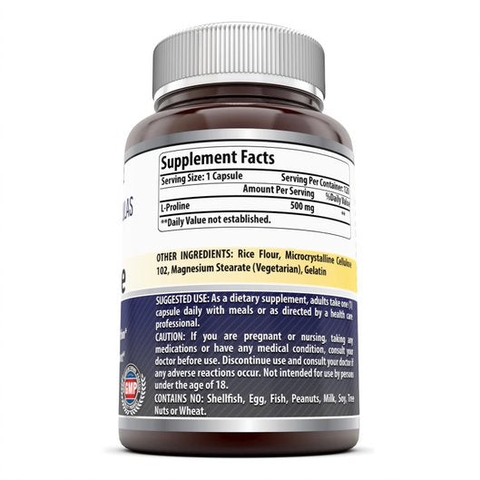 Amazing Formulas L Proline 500 Mg 120 Capsules