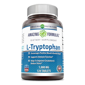 Amazing Formulas L-Tryptophan 1000 Mg 120 Tablets