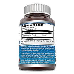Amazing Formulas L-Tryptophan 500 mg 120 Capsules