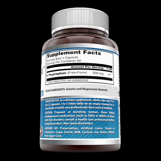 Amazing Formulas L Tryptophan 500 Mg 60 capsules