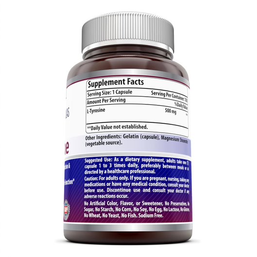 Amazing Formulas L Tyrosine 500 mg 180 Capsules