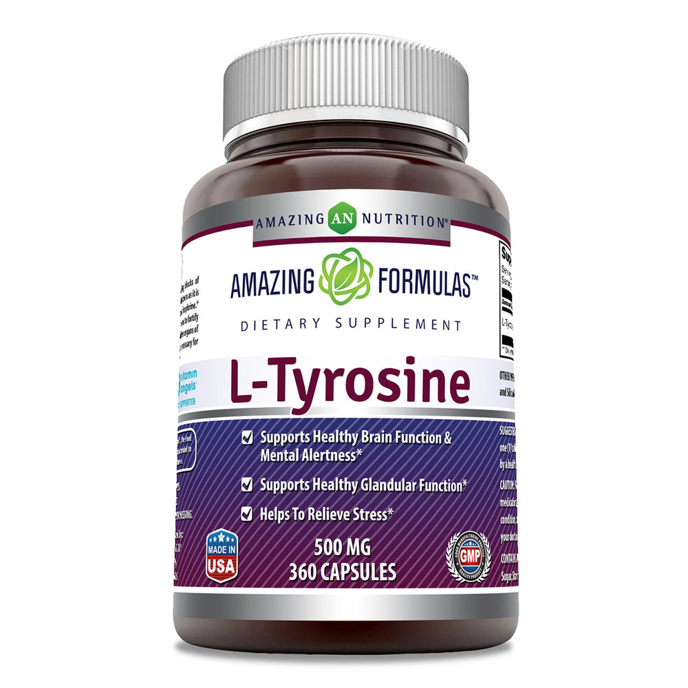 
                
                    Load image into Gallery viewer, Amazing Formulas L-Tyrosine - 500 Mg, 360 Capsules
                
            