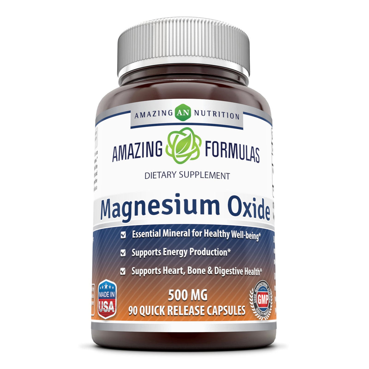 Amazing Formulas Magnesium Oxide Supplement 500mg, 90 quick release