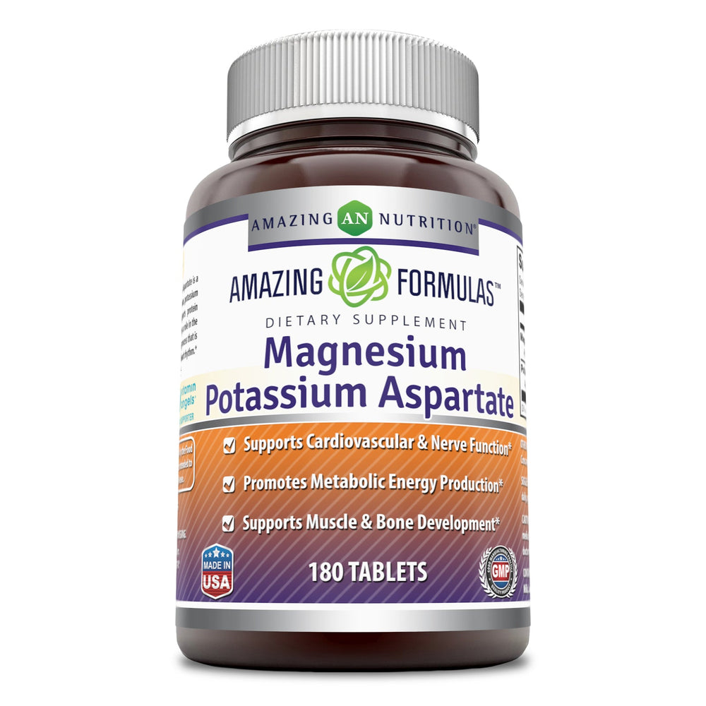 Amazing Formulas Magnesium Potassium Aspartate 180 Tablets