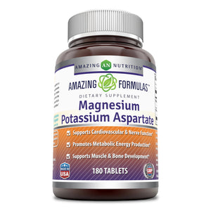 Amazing Formulas Magnesium Potassium Aspartate 180 Tablets