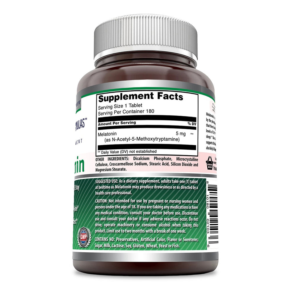 Amazing Formulas Melatonin 5 Mg 180 Tablets