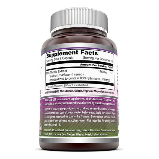Amazing Formulas Milk Thistle 175 Mg 120 Capsules