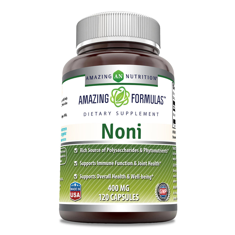 Amazing Formulas Noni - 400mg Capsules - 120 Capsules Per Bottle