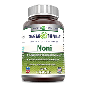 Amazing Formulas Noni - 400mg Capsules - 120 Capsules Per Bottle