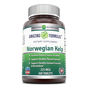 Amazing Formulas Norwegian Kelp 225 Mg 300 Tablets