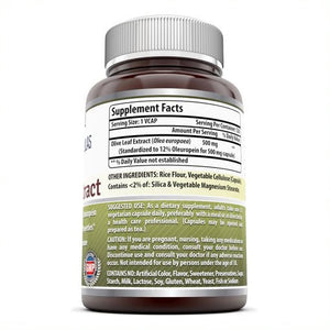 Amazing Formulas Olive Leaf Extract 500 Mg 120 Veggie Capsules