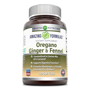 Amazing Formulas Oregano Ginger Fennel 120 Softgels