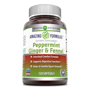 Amazing Formulas Peppermint Ginger & Fennel 363 Milligrams 120 Softgels