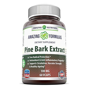 Amazing Formulas Pine bark Extract - 100mg * 60 Veggie Capsules