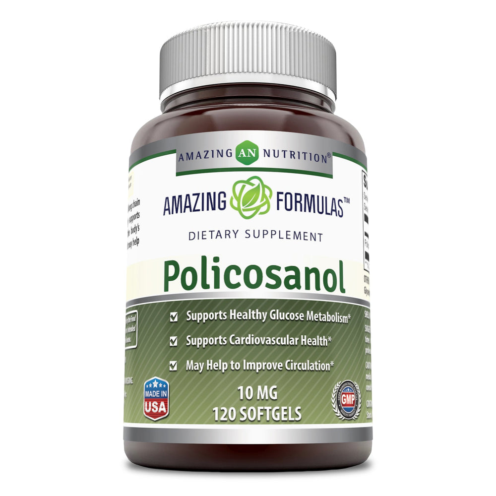 Amazing Formulas Policosanol 10 Mg 120 Softgels