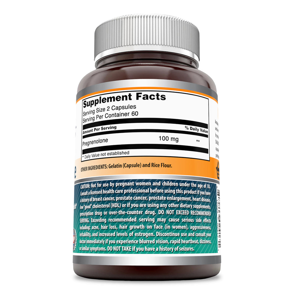 Amazing Formulas Pregnenolone 100 Milligrams 120 Capsules