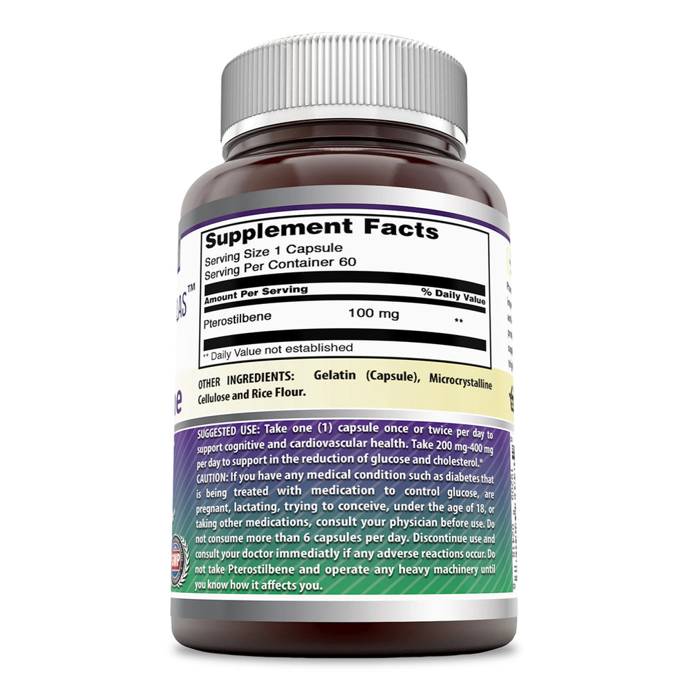 Amazing Formulas Pterostilbene 100Mg, 60 Capsules