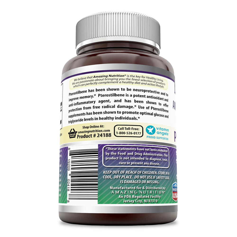 Amazing Formulas Pterostilbene 100Mg, 60 Capsules