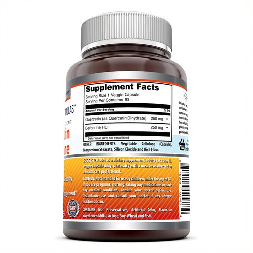 Amazing Formulas Quercetin Berberine 90 Veggie Capsules