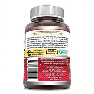 Amazing Formulas Quercetin 800 Mg with Bromelain 165 Mg 120 Veggie capsules