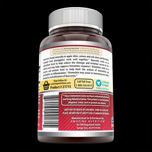 Amazing Formulas Quercetin 800 Mg With Bromelain 165 Mg 240 Veggie Capsules