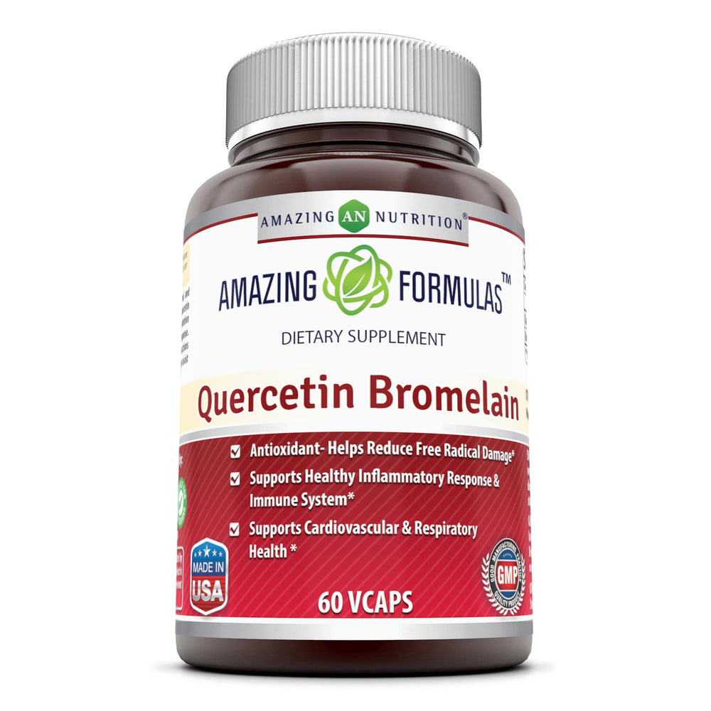 Amazing Formulas Quercetin 800 Mg With Bromelain 60 Mg Vegetarian Capsules