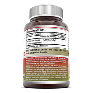 Amazing Formulas Red Yeast Rice Dietary Supplement 1200mg 120 Capsules