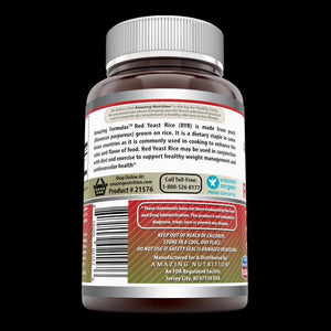 Amazing Formulas Red Yeast Rice 1200 mg Per Serving 240 Capsule