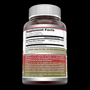 Amazing Formulas Red Yeast Rice 1200 mg Per Serving 240 Capsule
