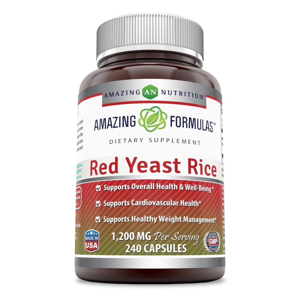 
                
                    Load image into Gallery viewer, Amazing Formulas Red Yeast Rice 1200 mg Per Serving 240 Capsule
                
            