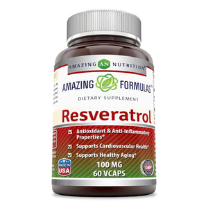 
                
                    Load image into Gallery viewer, Amazing Formulas Resveratrol (100 mg) 60 Veggie Capsules
                
            
