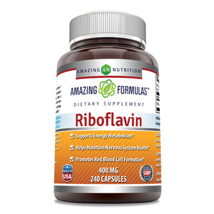 Amazing Formulas Riboflavin Dietary Supplement 400 Milligrams 240 Capsules