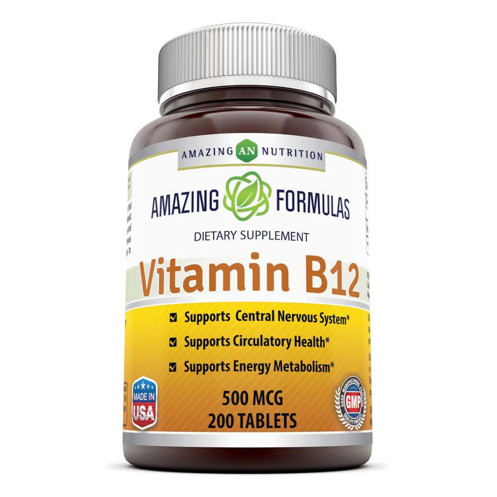 
                
                    Load image into Gallery viewer, Amazing Formulas Vitamin B12 500 Mcg 200 Tablets
                
            