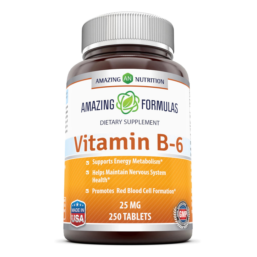 Amazing Formulas Vitamin B6 Dietary Supplement 25 mg 250 Tablets
