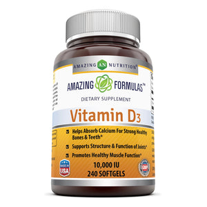 Amazing Formulas Vitamin D3 cholecalciferol - 10,000 Iu, 240 Softgels