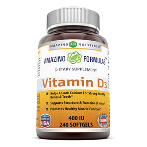 Amazing Formulas Vitamin D3 400 IU 240 Softgels