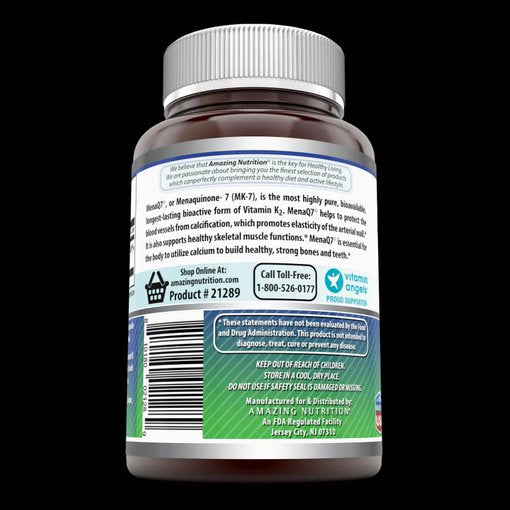 Amazing Formulas Vitamin K2 Menaq7 100 Mcg 120 veggie Capsules