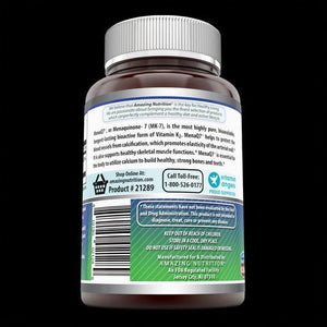 Amazing Formulas Vitamin K2 Menaq7 100 Mcg 120 veggie Capsules