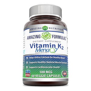 
                
                    Load image into Gallery viewer, Amazing Formulas Vitamin K2 100 MCG 60 Veggie Capsules
                
            