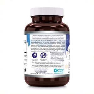 Amazing Flora Probiotic 10 Billion CFU 10 Probiotic Strains 120 Veggie Capsules