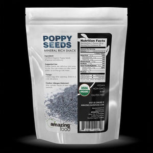 Amazing Food Organic Blue Poppy Seeds 5 Lb