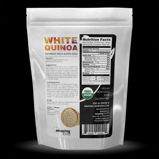 Amazing Food | Organic White Quinoa | 4lbs