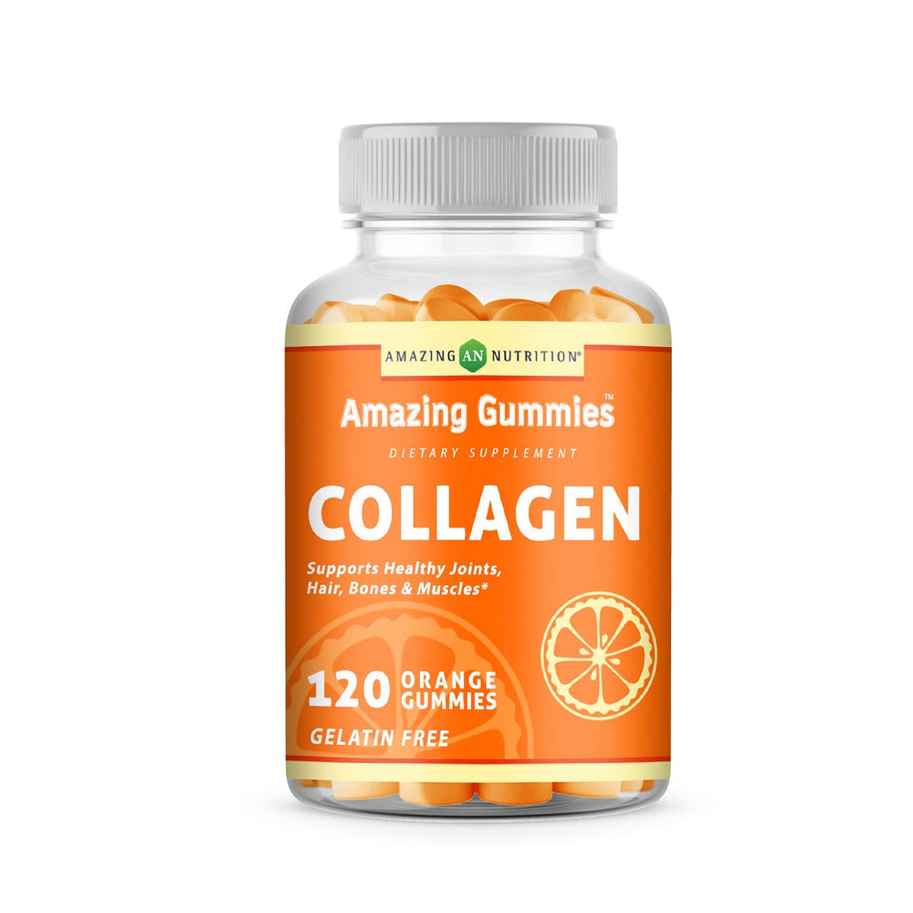 Amazing Gummies - Collagen - Dietary Supplement - 120 Orange Gummies