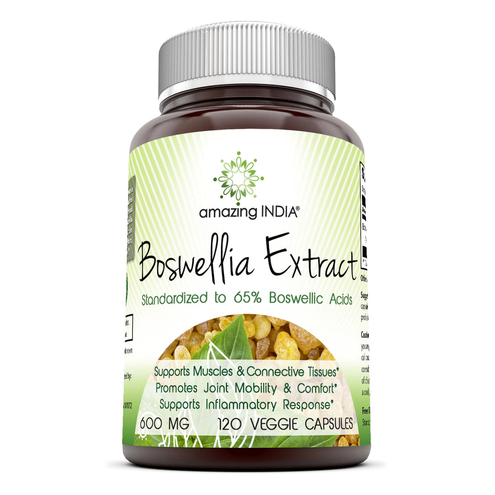 Amazing India Boswellia Extract 600 mg 120 Vegetarian Capsules